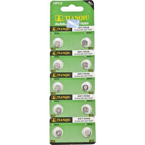 TIANQIU AG1 LR621/364 Alkaline 10'lu Button Battery