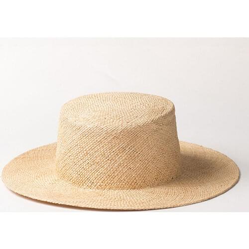 Women Summer Sun Hats Handmade Top Quality Skin-friendly Treasure straw Hat Gilrs High Quality Natural Panama Beach Straw Sun Ca