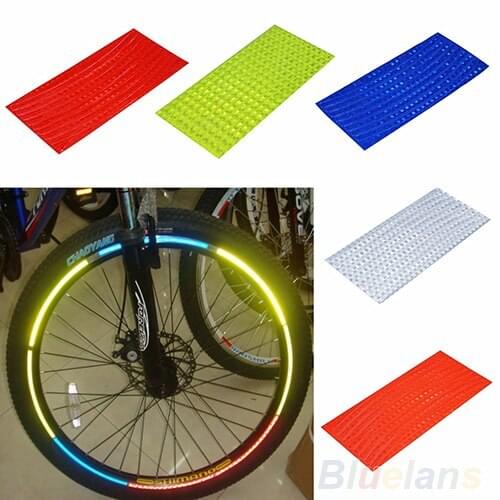 Bicycle Reflective Sticker Mountain Bike Wheel Fluorescent Belt Anti-collision Warning Sticker Bicycle Decoration Accessories