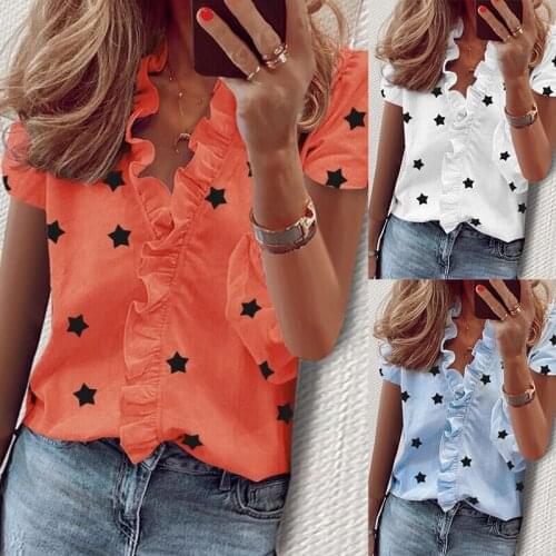 Женские рубашки с рюшами Swokii China At AliExpress