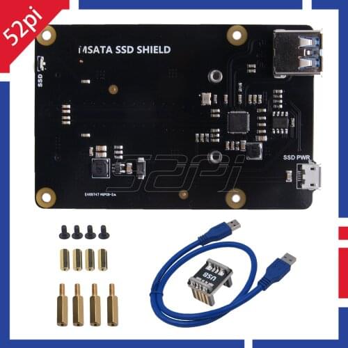 In Stock! 52Pi New X850 V3.1 mSATA SSD USB 3.0 Expansion Module Storage Expansion Board for Raspberry Pi 3 B+ (Plus) /3 B