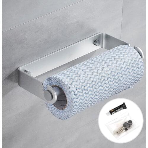1Pc Kitchen Roll Paper Holder Bathroom Towel Rack Wall-mounted Toilet Storage Hanger Home Supplies