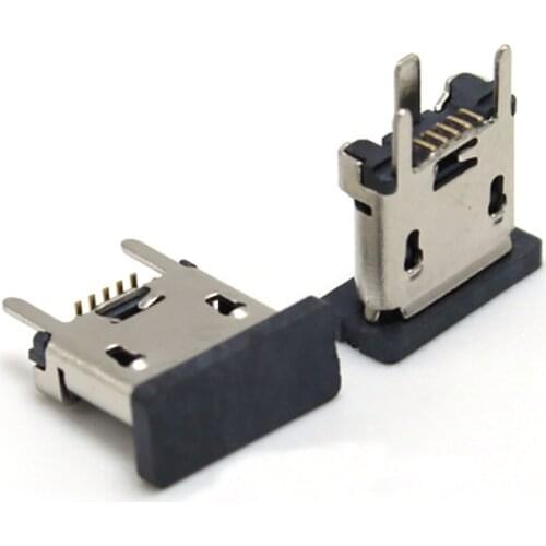 1000PCS Micro Mini USB Connector Charging Socket Jack 5 Pin Female 180 degree 5Pin SMT Power Port Dock Data Socket