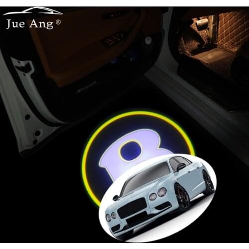 2pcs For Continental GT Flying Spur Bentayga Mulsanne HD No Fading LED Car Door Light Projector Ghost Shadow Light Welcome Light