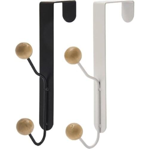 2PCS Door Hanger Clothes Hanging Rack Plastic Home Storage Organization Hooks Over The Door Purse Holder For Bags Rails Towels