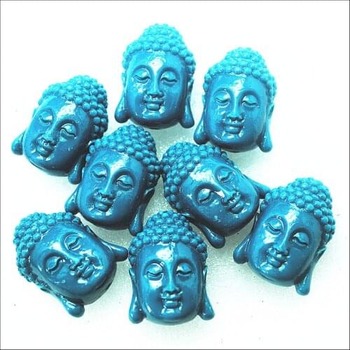 5pcs new arrivals black buddha beads middle hole one face another face is flat size 20x28mm top diy beads findings unique beads