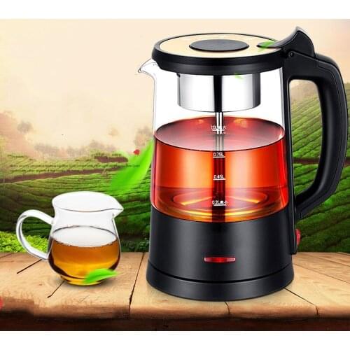 Black tea brewed machine glass automatic steam boiling pu 'er flower teapot insulation/electric kettle