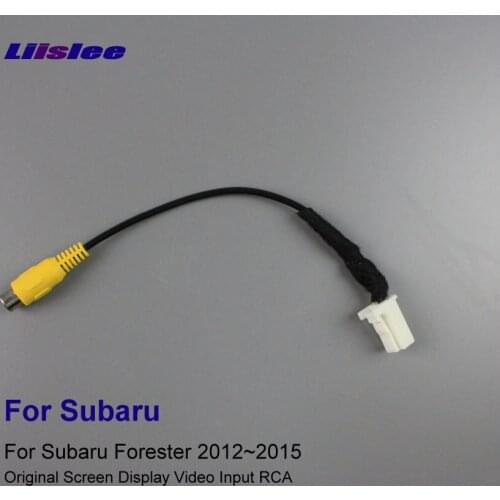 Liislee Original Video Input Switch RCA Adapter Connector Convertor Wire Cable For Subaru Forester 2012~2015 Rear View Camera