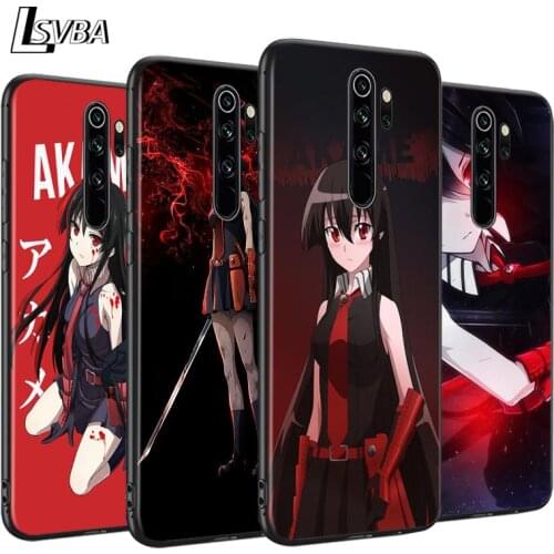 Akame Ga Kill Anime cartoon Anti-Fall Phone Case For Xiaomi Redmi Note 9 9S Max 8T 8 7 6 5 Pro 5A 4X 4 Soft Black Cover Capa