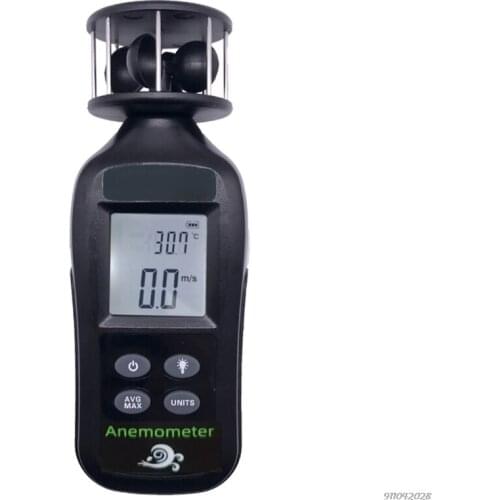 Digital Anemometer Handheld LCD Wind Speed Meter Measuring Wind Speed, Temperature Wind Chill Backlight Max/Avg Data Wholesales
