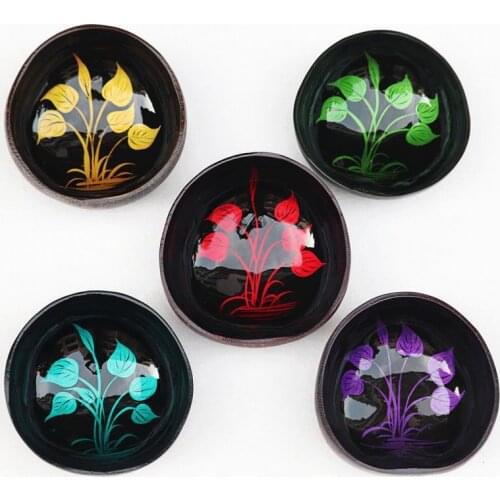 60% Dropshipping!!Coconut Shell Bowl Candy Sald Rice Food Tray Key Holder Storage Container Decor