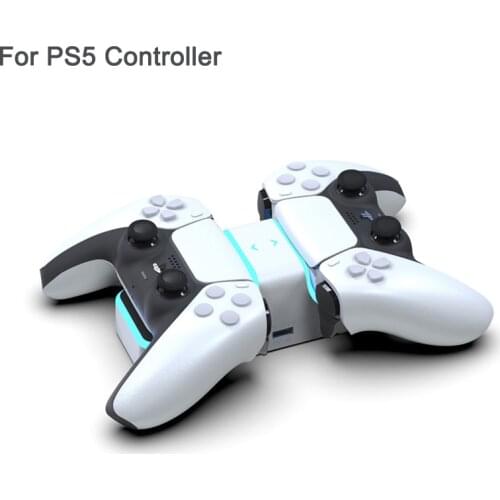 Dual Charger For PS5 Controller USB Fast Charging Dock Station with USB Output for PlayStation 5 DualSense For PS5 Accessories