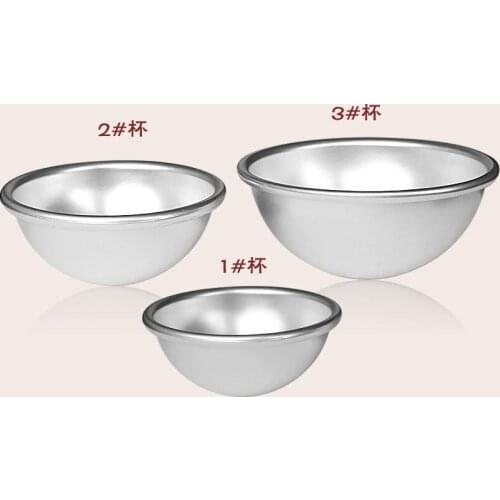 Small Cake Pudding Baking Mould Salt Bath Ball Mould Shallow Semi-circular Anode Aluminum Alloy Cake Mould