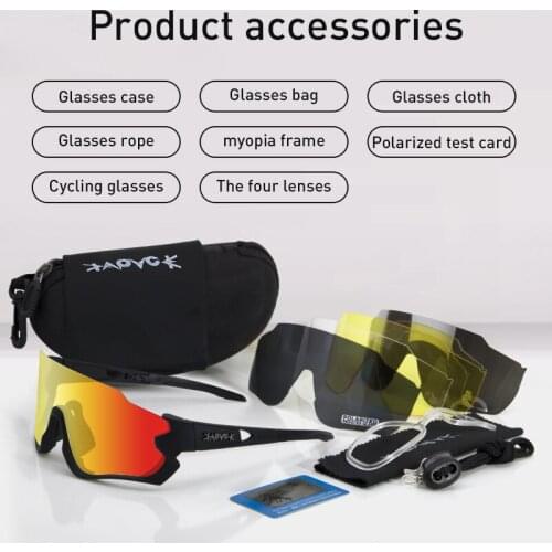Photochromic cycling glasses men and women outdoor running sunglasses mountain bike road bike glasses with myopia frame 5 lenses