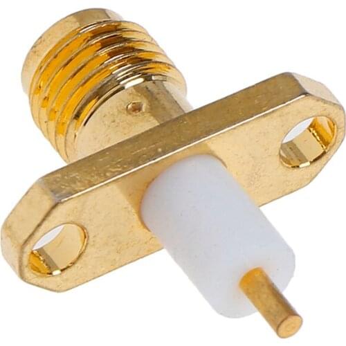 1PCS SMA Female Jack Socket Chassis PTFE w/2 holes Flange Panel RF Connector