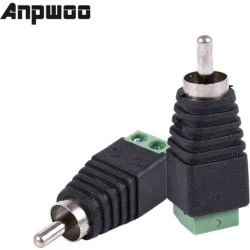 ANPWOO 5pcs UTP Cat5 Cat6 Cable to CCTV AV Phono RCA Male Jack Plug Adapter