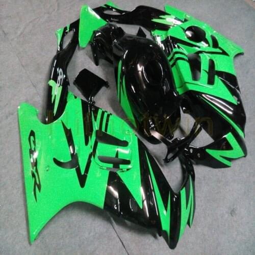 Motorcycle body kit for CBR600F3 1997-1998 F3 97 98 ABS Plastic Fairing+Screws+green