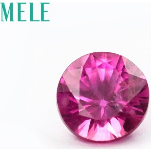 MELE natural red ruby loose gemstone for jewelry DIY making,3.5mm 0.23ct round cut pigeon blood lost stone wiht high quality
