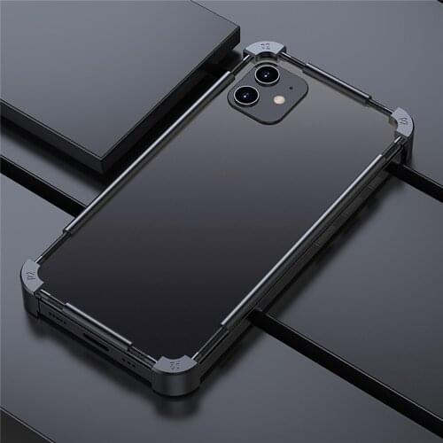 For iPhone 12 Metal Frame Protective Phone Case Cover Drop-Resistant Phone Case Smartphone Accessories