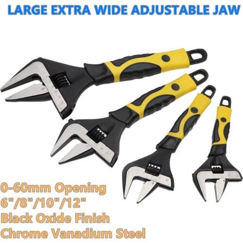 0-60mm Flexible Bathroom Wrench Multifunction Soft Grip Hand Tool Adjustable Spanner Wide Jaw Home Pipe Repair Key Nut Plumbing