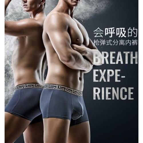 AOELEMENT Mens Modal Underwear Ice Silk Breathable Mesh Boxer Shorts Boxer Shorts Mens Boxer Briefs Panties Boxers