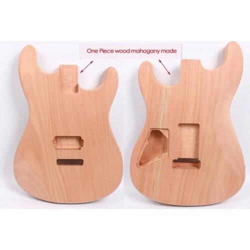 Unfinished H Guitar Body Unfinished One-piece Mahogany DIY Electric Guitar YINFENTE