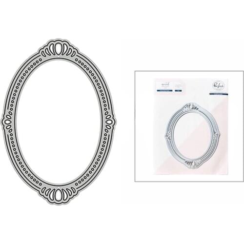 New Fancy Mirror Oval Frame 2020 Metal Cutting Dies for DIY Scrapbooking and Card Making Decorative Embossing Craft No Stamps