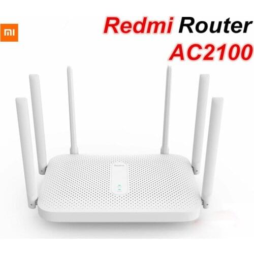 Original Xiaomi Redmi AC2100 Router Wifi Repeater with 6 High Gain Antennas Wider Coverage Dual-Band Wireless Router