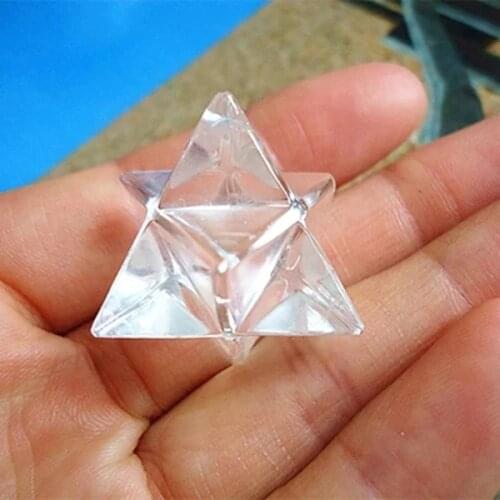 Natural White Quartz crystal Stone Merkaba Pendant Necklace Healing natural stones and minerals