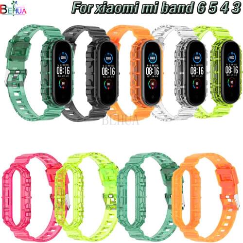 Strap For Mi band 6 5 4 3 Sport Soft Silicone Belt Watchband Bracelet For Xiaomi Mi Band 6 5 Smart Replacement Fashion Wristband