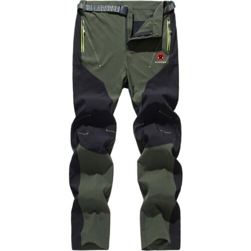SCRIOSADH New Outdoor Sports Quick-drying Pants Brand Mens Hiking Pants Breathable Quick-dry Pants Waterproof Hunting Pants