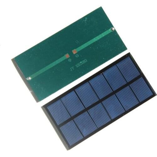 BUHESHUI 1W 3V Solar Panel DIY Solar charger For 2.4V Battery System Toy Panel 120*60MM 10pcs/lot Free Shipping