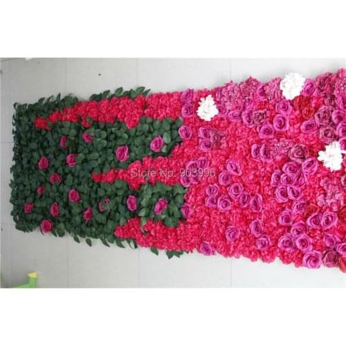 SPR High quality 3*0.8M wedding flower wall stage backdrop decorative wholesale artificial flower table centerpiece