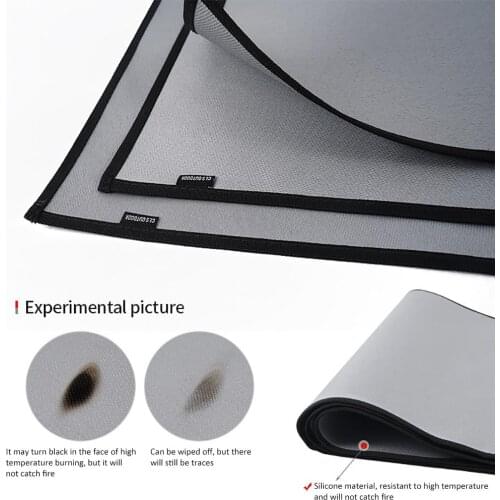 Silicone Coated Fiberglass Outdoor Camping Fireproof Cloth Picnic Barbecue Heat Insulation Pad High Temperature Fire Blanket
