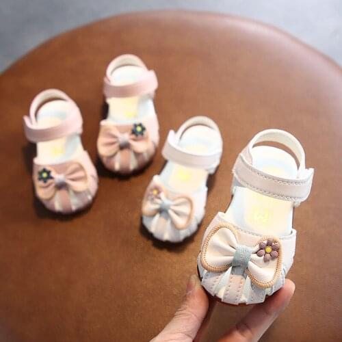 Baby shoes 2021 summer baby walk Korean sandals 0-1-2 years old soft soled girl shoes Princess sandals fashion