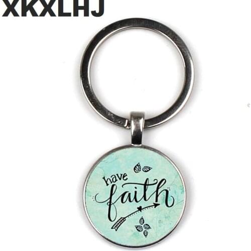 XKXLHJ There are faith keychains, charm pendants, gifts for her, faithful charm key chains, warrior charm, survivors