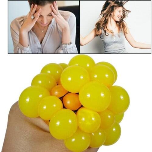 Hand Grips Funny Design Children Adult Anti Stress Relieve Grape Ball Natural Rubber Decompression Squeeze Ball Toys for Joke