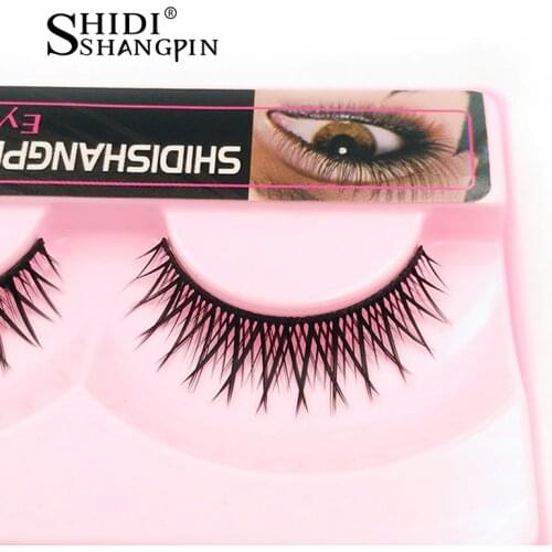 1 Pair Natural Dolly Lashes False Long Crisscross Eyelashes Extension Lovely Beauty kit for Makeup False Eyelashes Professional