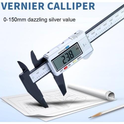 Electronic Vernier Caliper Plastic 1PC Instruments Measuring Tool Calliper Micrometer 6 Inch Digital Vernier Calipers