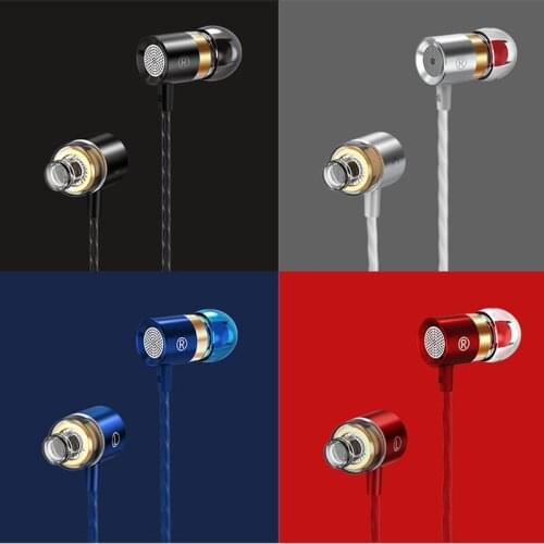 3.5mm Subwoofer Wired Earphone In-ear With Mic for Mobile Computer Mp3 Universal Stereo Earplugs EarBuds