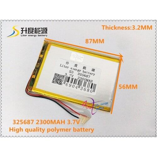 3.7V 2300mAH 325687 Polymer lithium / Li ion battery for tablet pc power bank mobile phone gps mp4