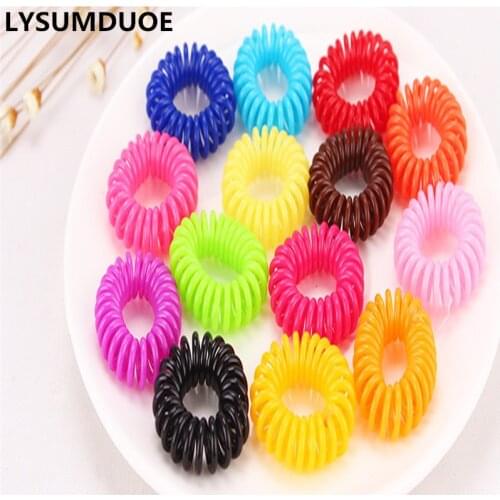 30Pcs Hair Accessories Mini Girl Telephone Bracelet Elastic Hair Bands Candy Rope Ring Women Headwear Scrunchy Jewelry Accessory