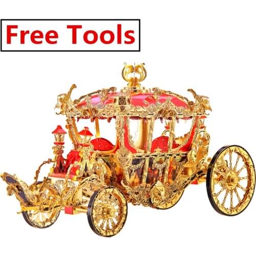 Piececool THE PRINCESS CARRIAGE 3d Puzzle Metal puzzle Assembly Model P122-GR Creative Gifts DIY Toys Collection