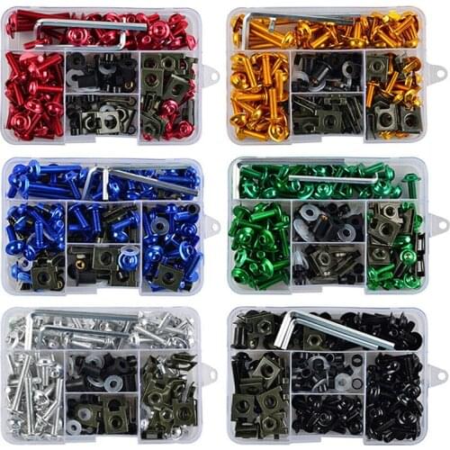 6 colors Bolts Kit Fastener Clips Screw Aluminum Motorcycle Fairing