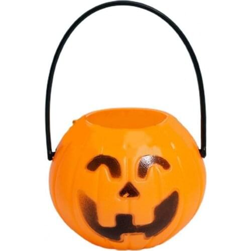 6Pcs Novelty Pumpkin Lantern with Handle Party Bar Props Halloween Lantern Home Decoration Funny Toy for Carnivals
