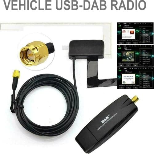 1set Car DAB + Antenna Receiver DAB Car Radio Tuner Receiver DAB Aerial For Android Car Stereo Player DAB Antenna