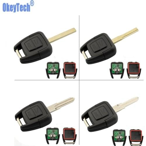OkeyTech Remote Control Car Key for Vauxhall Opel ID40 Transponder Chip 2 Button HU43/HU100/YM28/HU46 for Astra Vectra Zafira