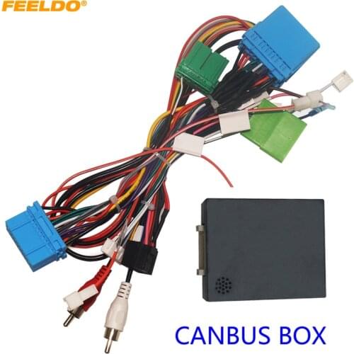 FEELDO Car Stereo Audio 16PIN Android Power Cable Adapter With Canbus Box For Honda Odyssey 04-08 Wiring Harness #HQ6485