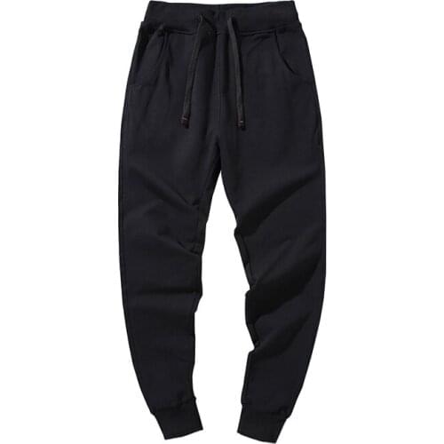 2020 New Arrival Top Fashion Pants Men God Terry Elastic Waist Regular Casual Stretch Students Cultivate Morality Show Thin Leg