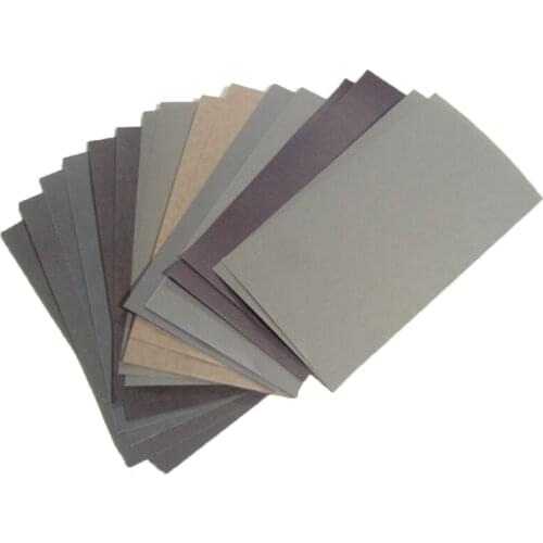 15pcs/Set 400 600 3000 800 1000 1200 1500 2000 2500 Grit Sandpaper Water/Dry Grinding Abrasive Sand Papers For Metal Car